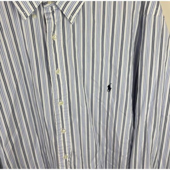 Men’s Vintage Polo Ralph Lauren Striped Button Down Shirt / Size XXLT - Picture 2 of 8